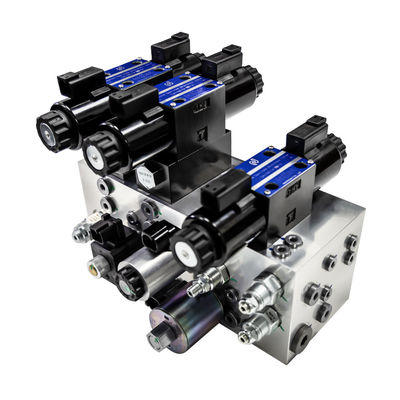 Aluminium 6061 7075 Hydraulic Manifold Integrated Hydraulic Valve Solenoid Valve